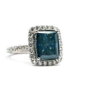 8.67 Carat Blue Magic Diamond Ring